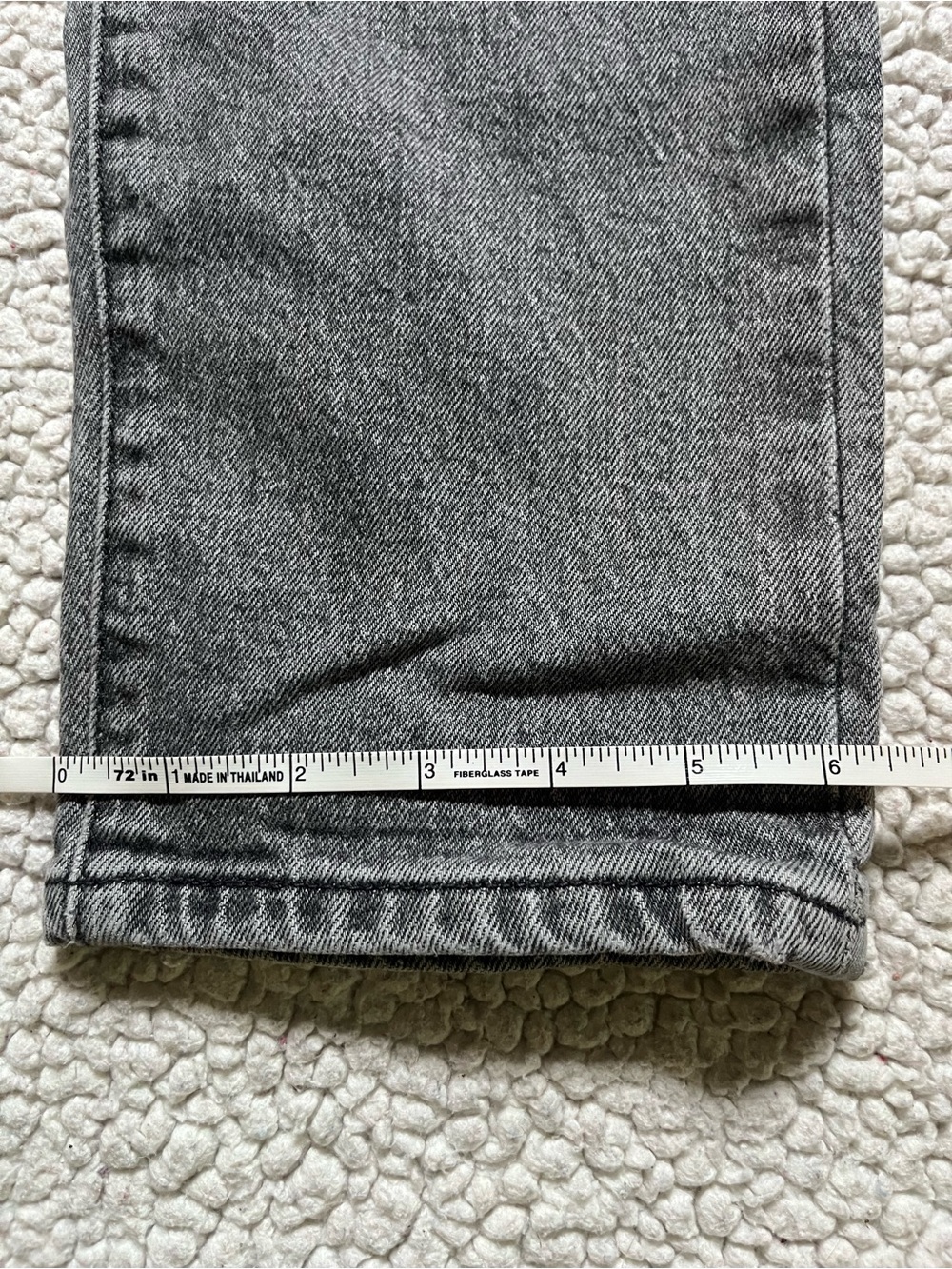 Gray Button-Fly Levi’s 501 Jeans - Classic Washed Denim - Picture 4 of 8